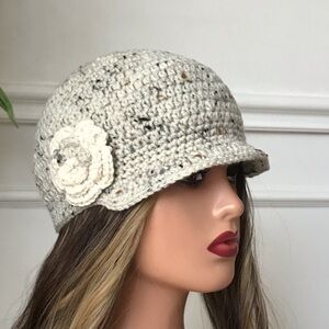 COPY - Newsboy hat , crochet hat, girls hat, womens hat crochet cap A69